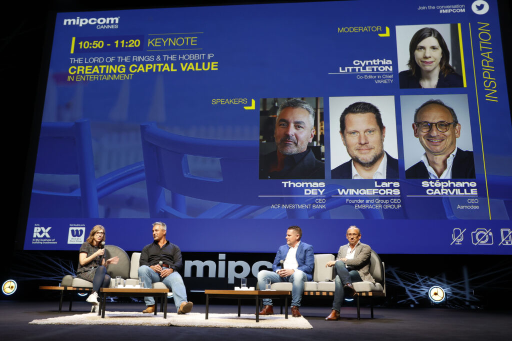 MIPCOM 2022 - CONFERENCES - THE LORD OF RINGS &amp; THE HOBBIT IP - CREATING CAPITAL VALUE IN ENTERTTAINMENT
